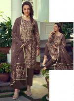 Organza Purple Eid Wear Embroidery Work Readymade Pakistani Suit